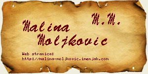 Malina Moljković vizit kartica